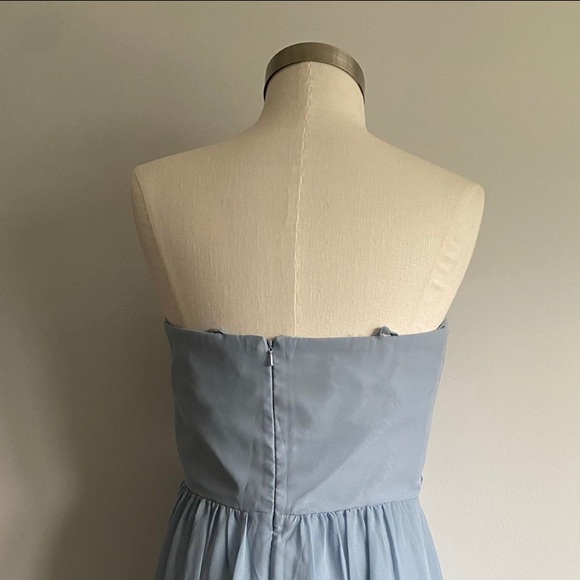 Great Conditionb Beautiful Womens Blu Sage Runched A-Line Blue Dress - Picture 4 of 4